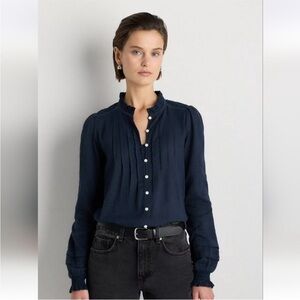 Elegant Navy Blouse